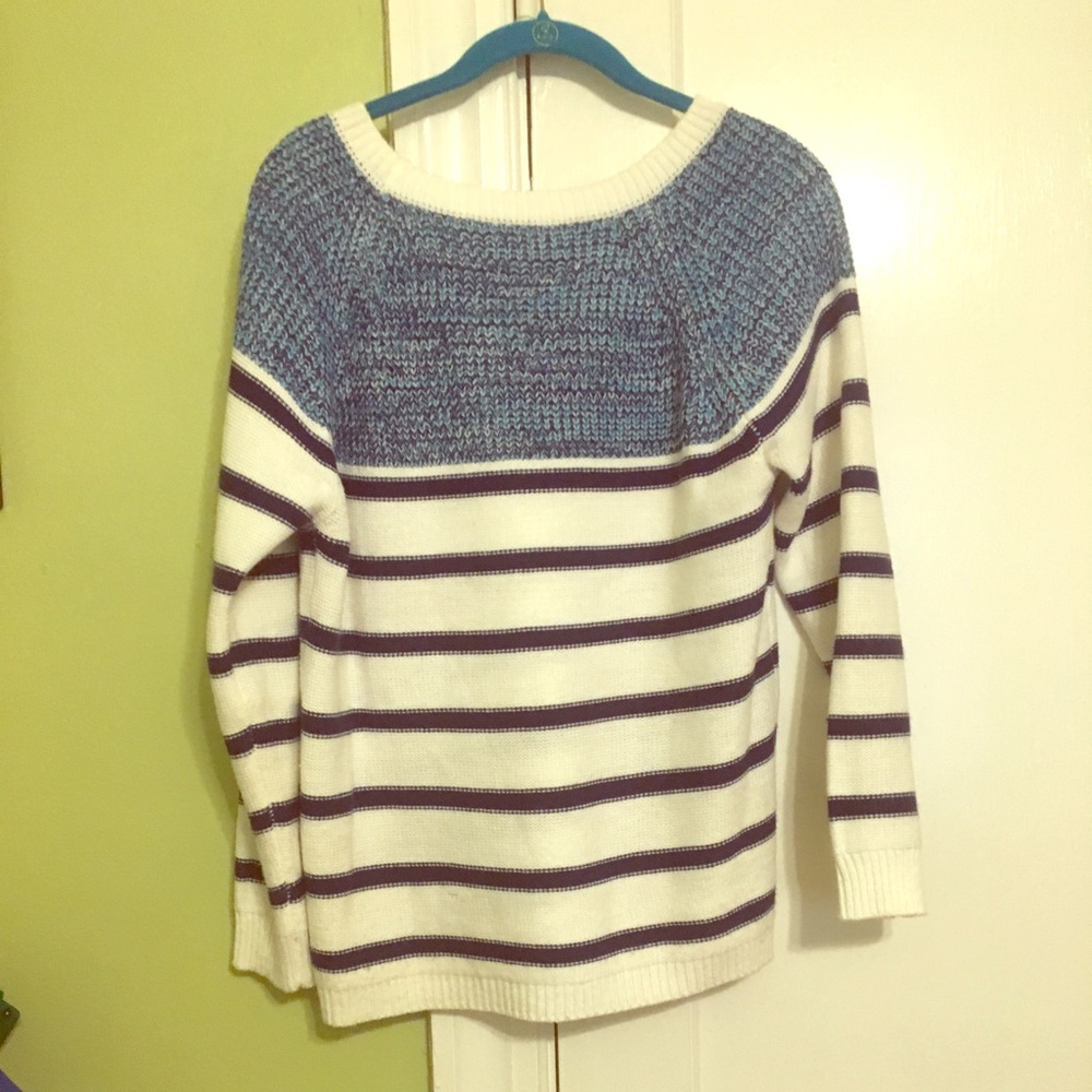 Striped Boat-Neck Sweater